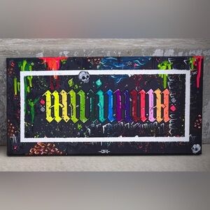 Original Art “MINIMUM” By Independent Artist Mixed Media Graffiti Canvas 12X24